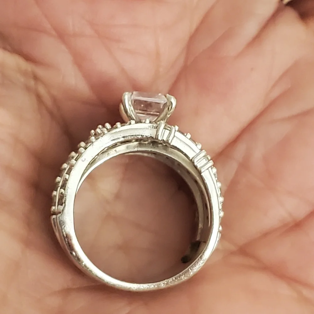 Sterling Silver Diamond Cz Ring